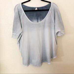 We the Free Blue Ombré Oversized Tee